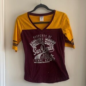 Rivalry Threads Arizona State Sun Devils Women's V-Neck Jersey - Maroon and Gold